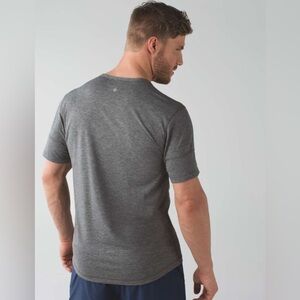 Lululemon oversized short sleeve casual lightweight grey crewneck silky shirt XL